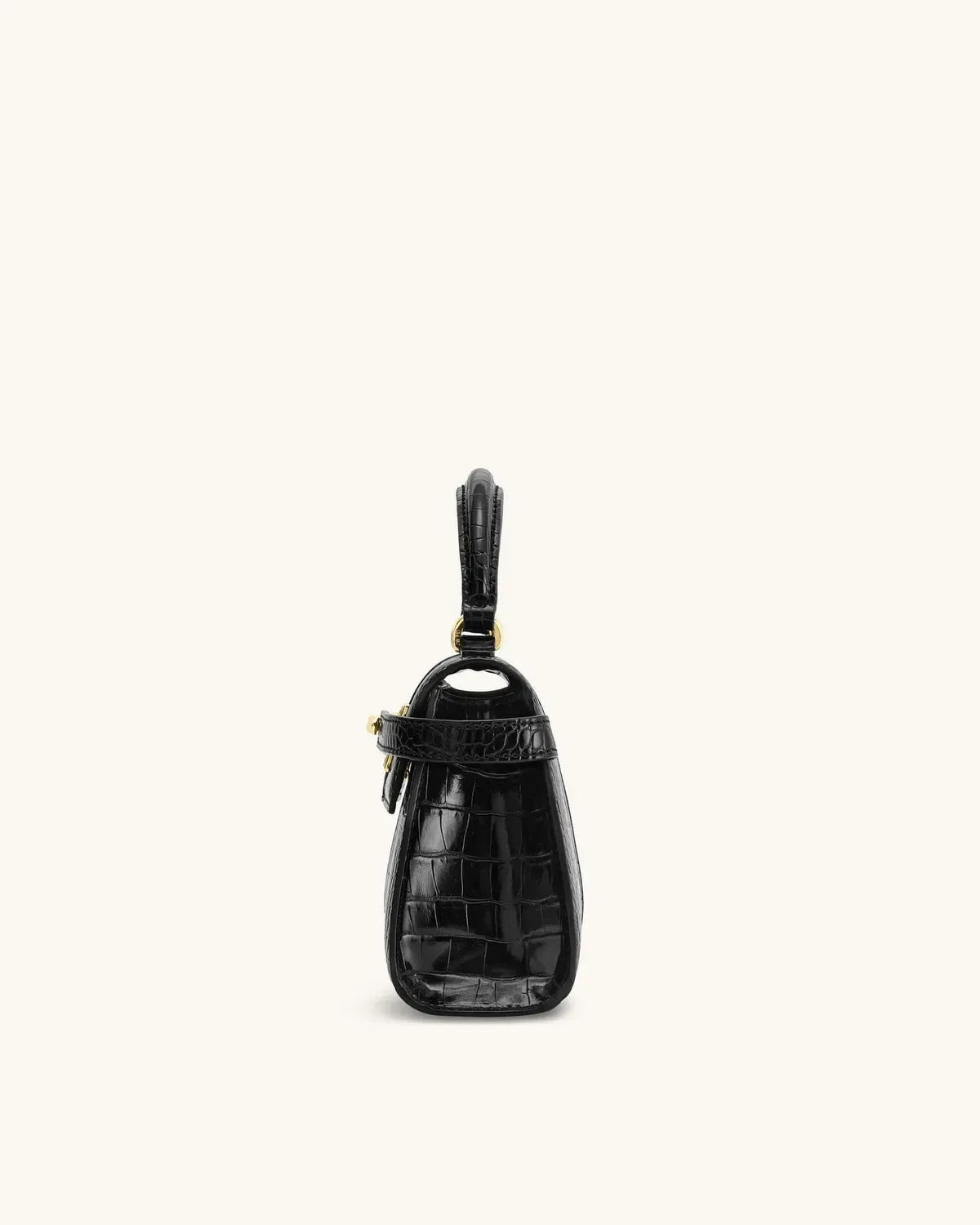 Жіноча сумка з верхньою ручкою JW PEI Elise Top Handle Bag, чорна croc — фото 7