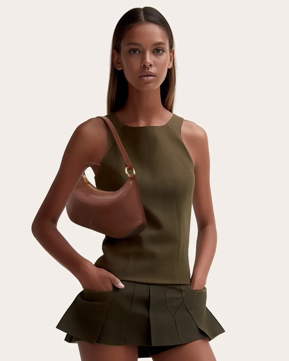 Жіноча сумка на плече JW PEI Lily Shoulder Bag, коричнева — фото 5