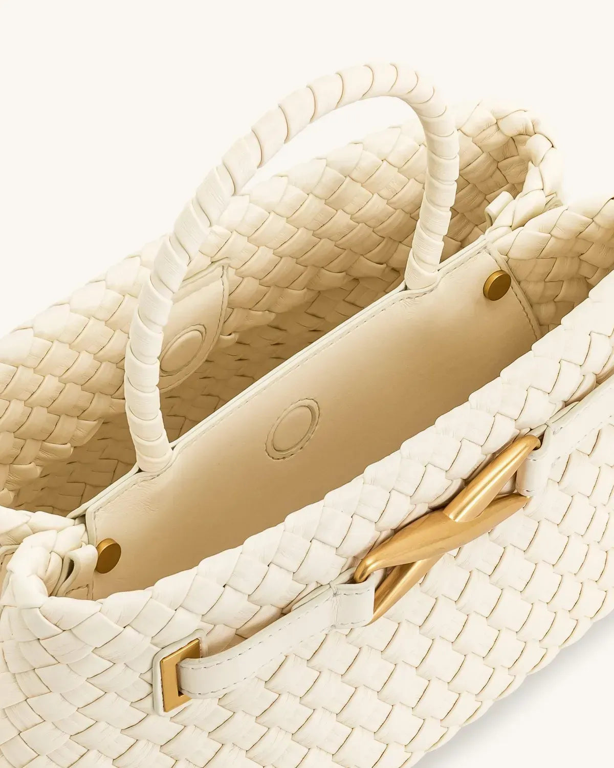 Жіноча сумка-тоут JW PEI Elora Woven Tote Bag, біла — фото 5