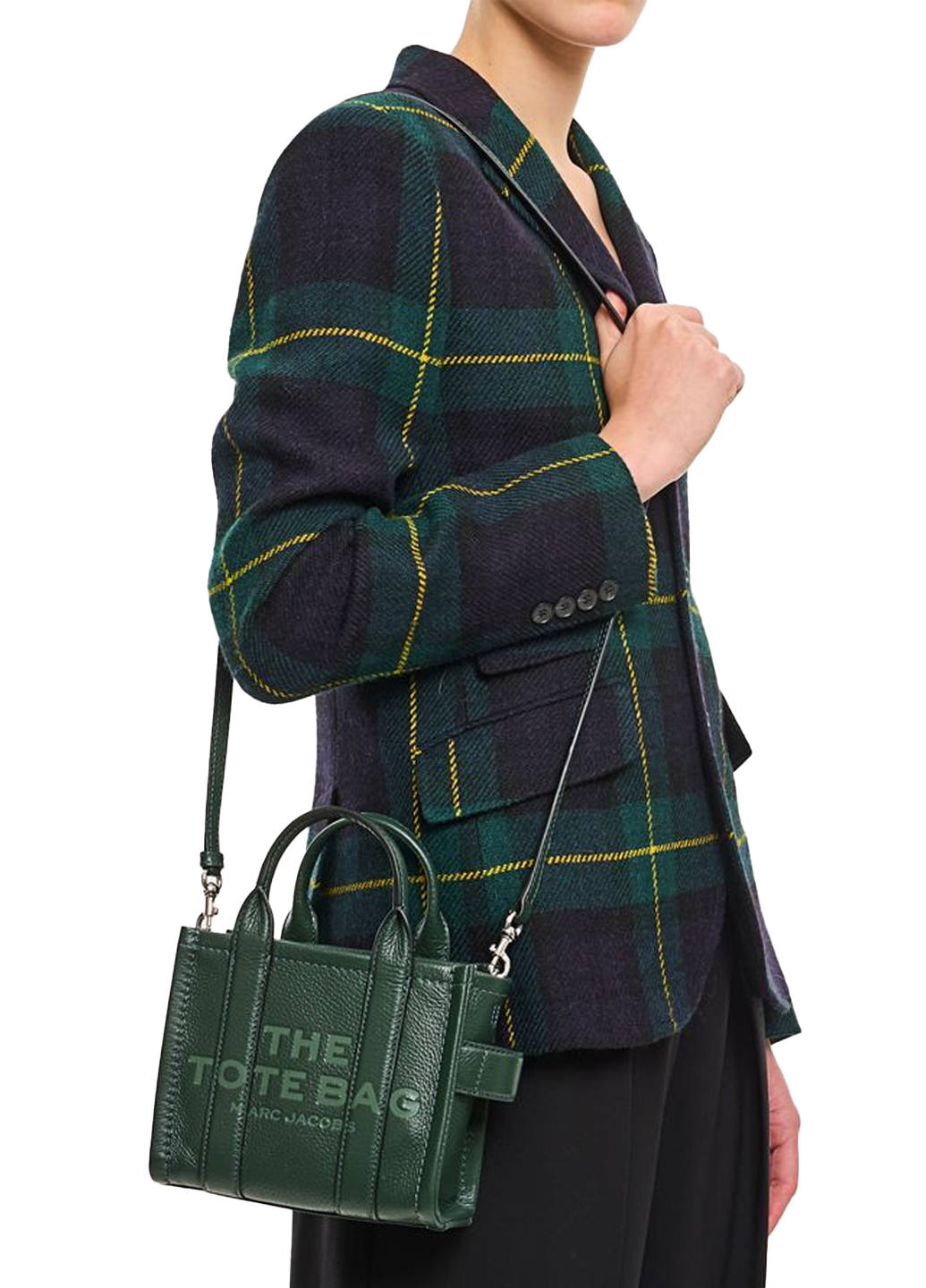 Marc Jacobs Leather Crossbody Tote Bag Green