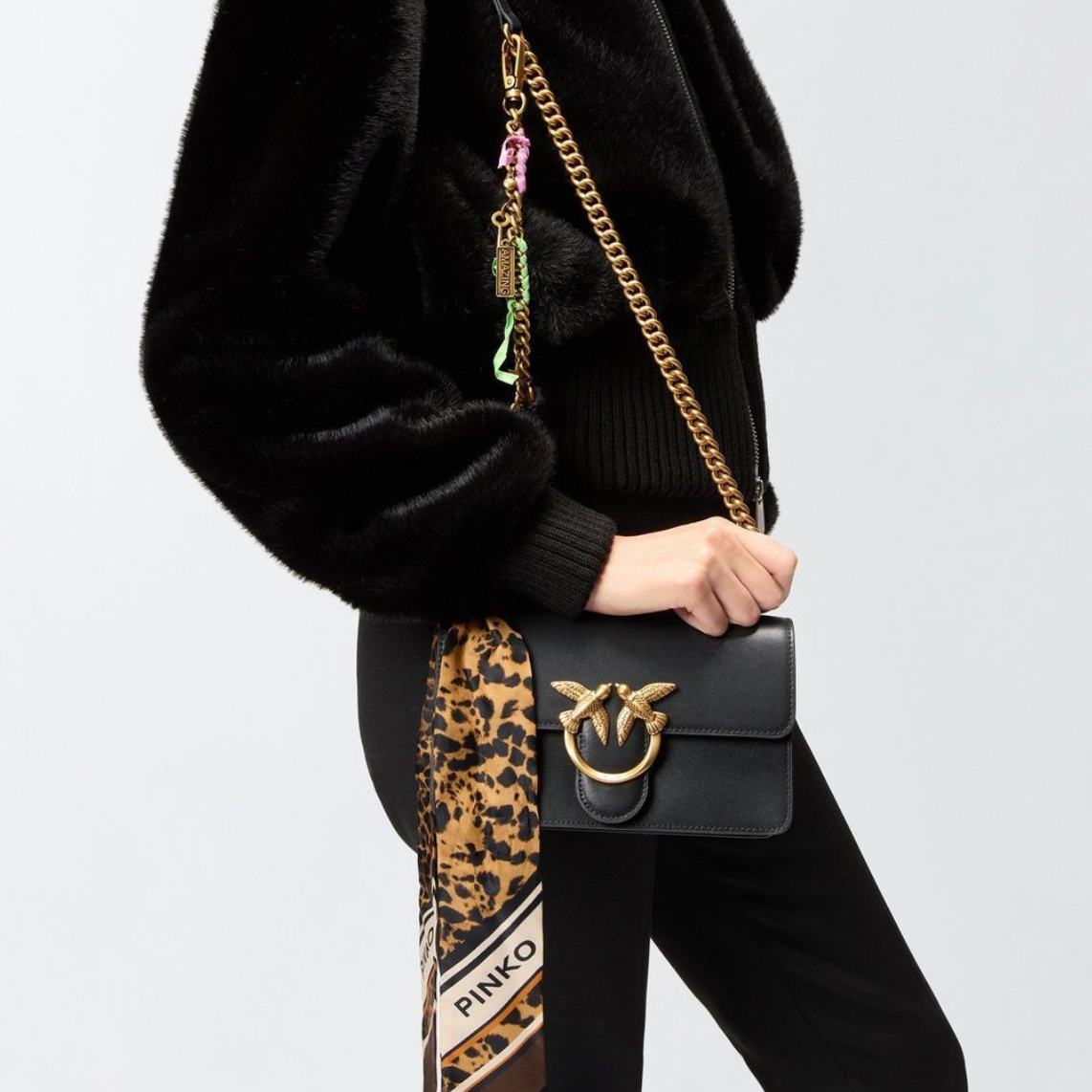 PINKO Love One Simply small shoulder bag сумка жіноча чорна