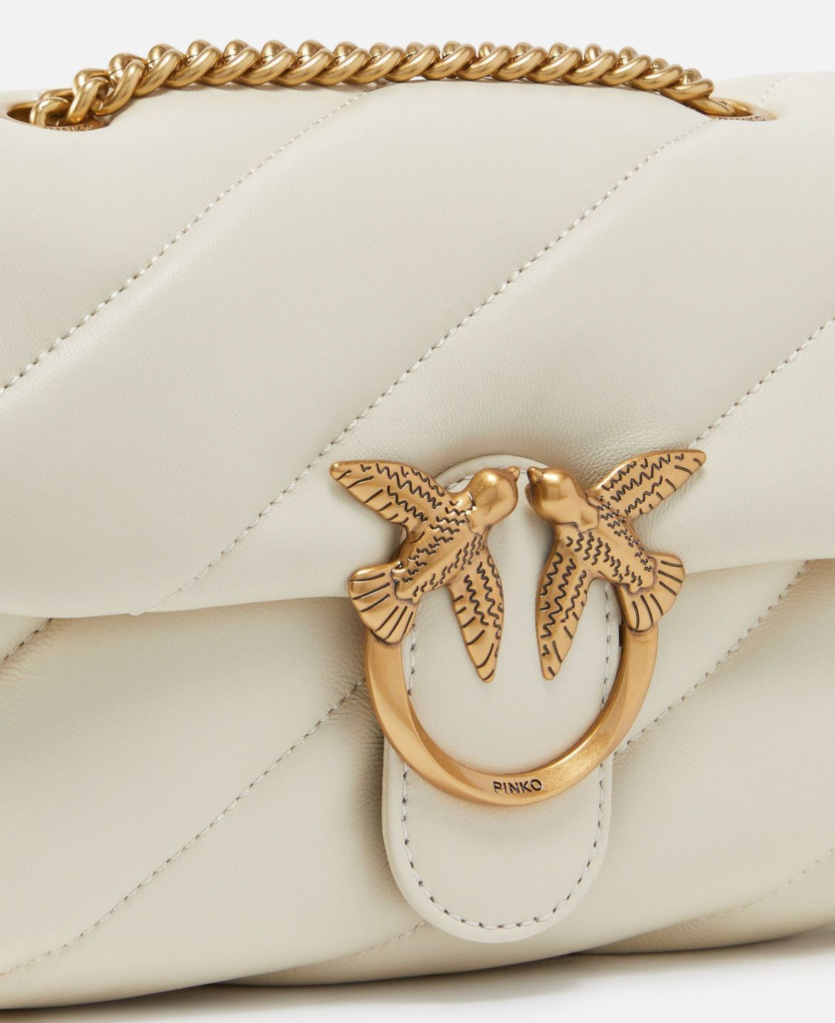 PINKO Small shoulder bag Love Bag Puff Maxi Quilt сумка жіноча біла