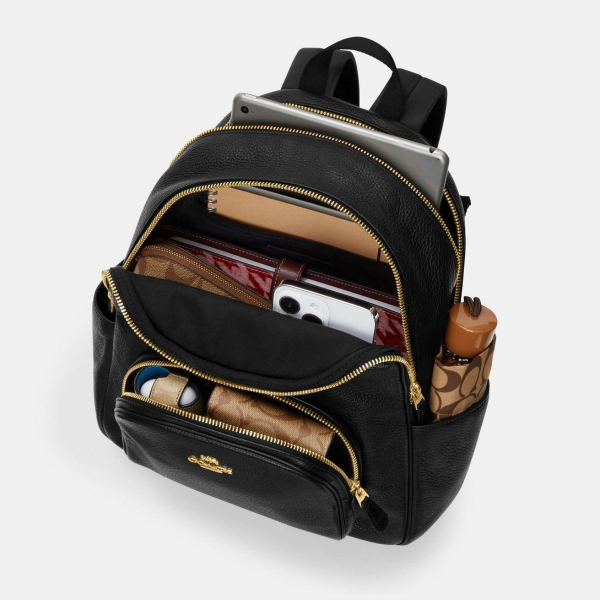 COACH Court Backpack In Signature Canvas Black рюкзак жіночий