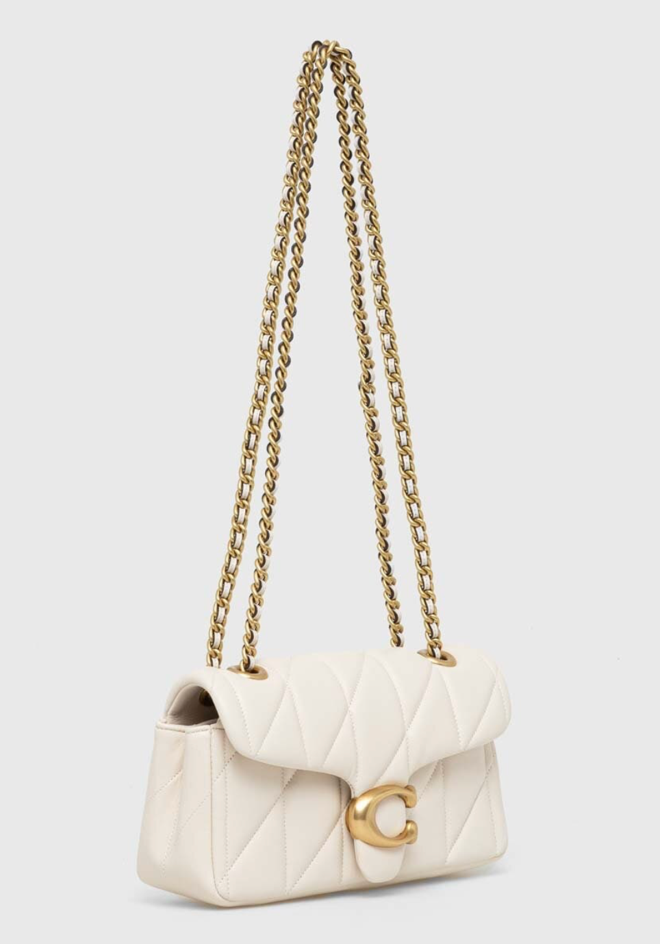COACH Tabby Shoulder Bag 20 With Pillow Quilting White сумка жіноча