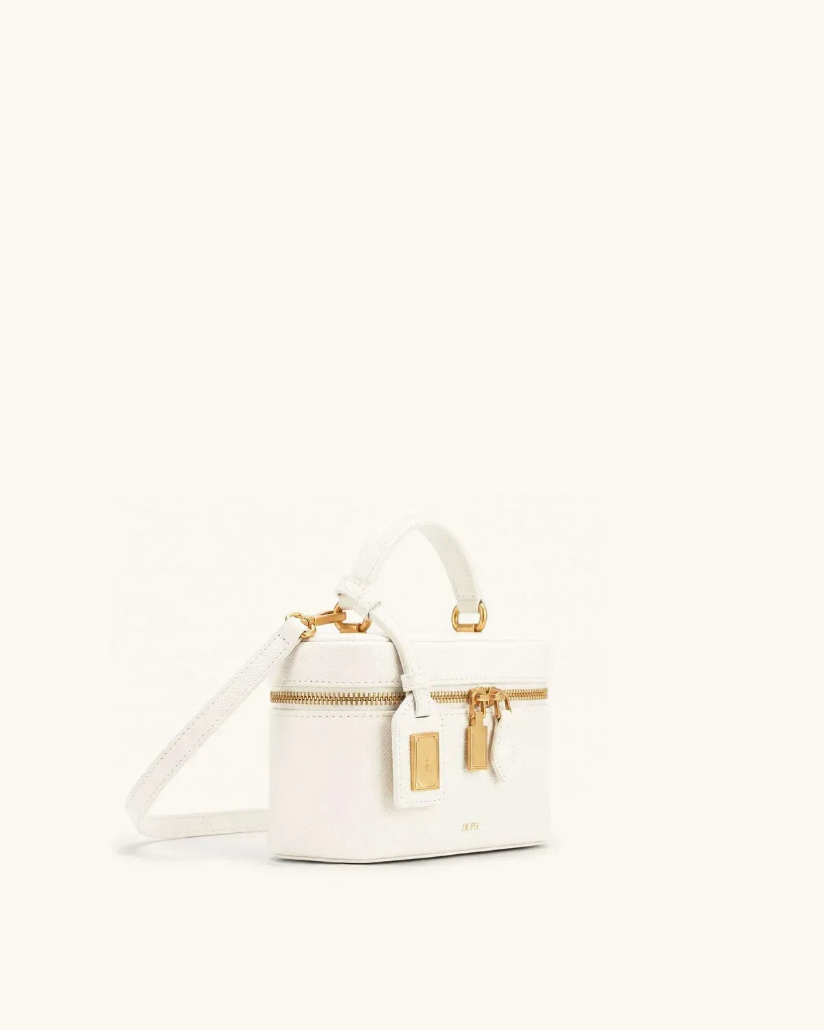 Жіноча сумка з верхньою ручкою JW PEI Cleo Box Shape Top Handle Bag, молочна — фото 3