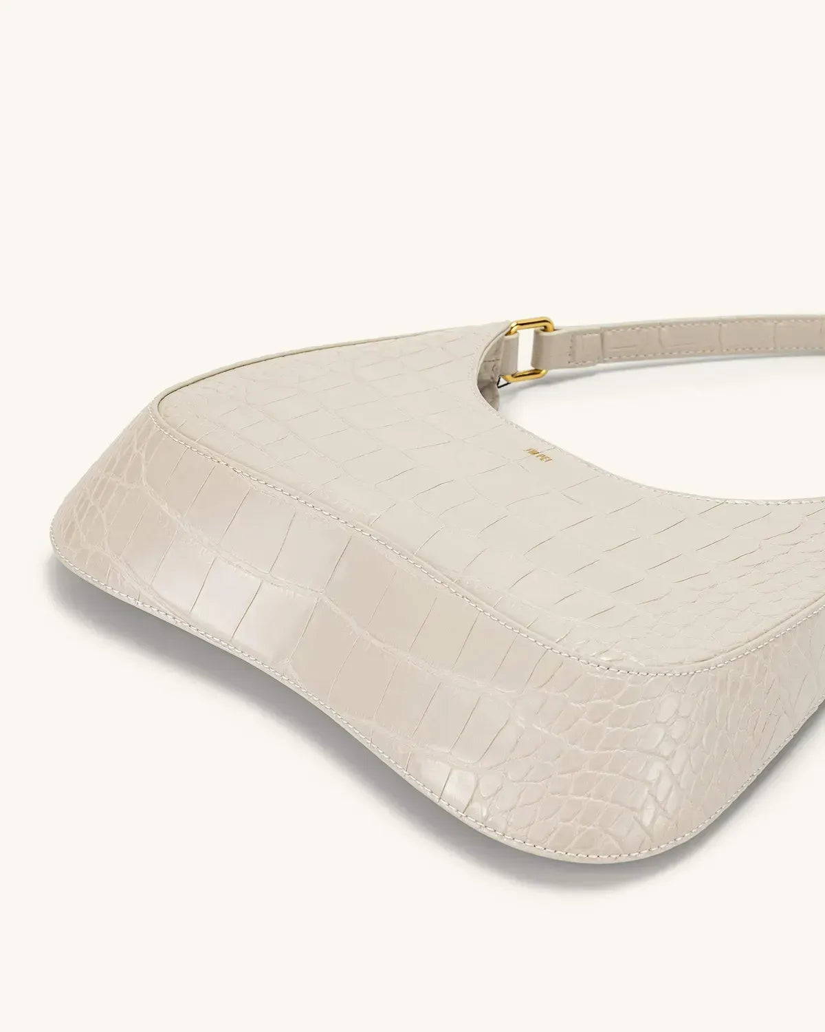 Жіноча сумка на плече JW PEI Ruby Shoulder Bag, біла croc — фото 5