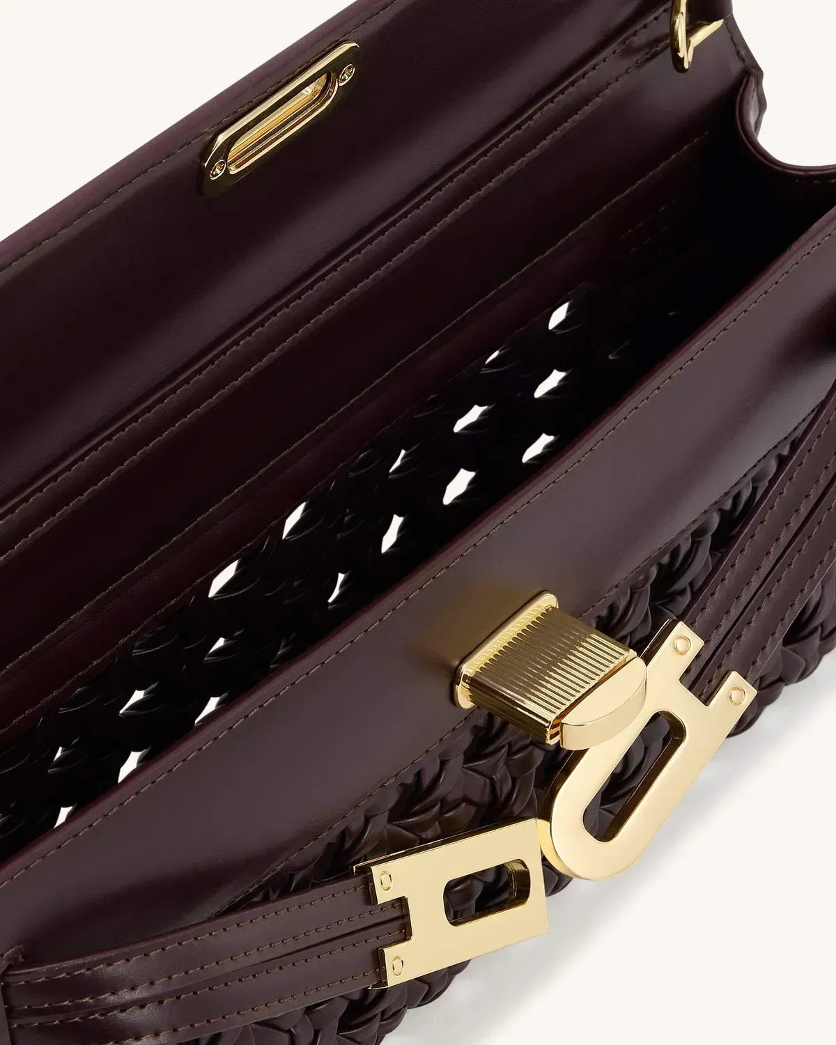 Жіноча сумка з верхньою ручкою JW PEI Bria Structured Top Handle Bag, темно-червона — фото 9