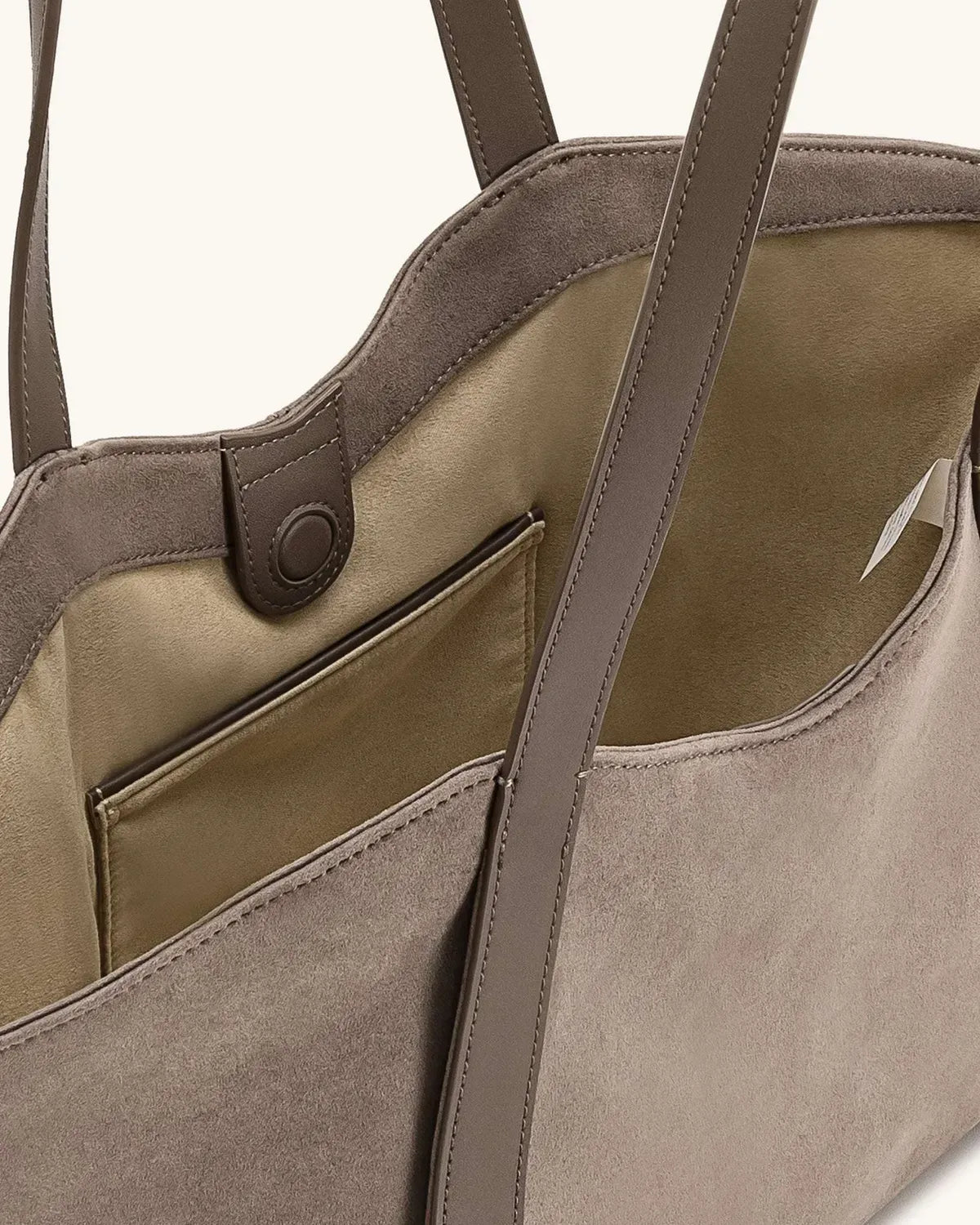 Жіноча сумка-тоут JW PEI Kiana Large Capacity Faux Suede Tote Bag, колір тауп — фото 14
