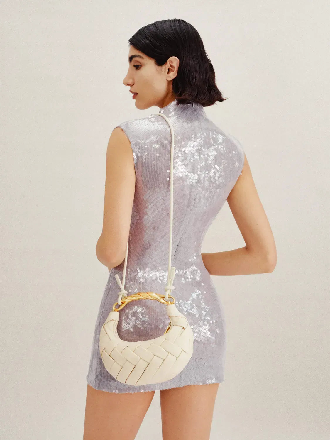Жіноча сумка кросбоді JW PEI Orla Weave Handbag, біла — фото 6