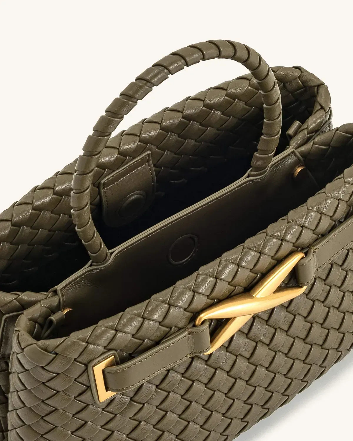 Жіноча сумка-тоут JW PEI Elora Woven Tote Bag, оливкова — фото 5