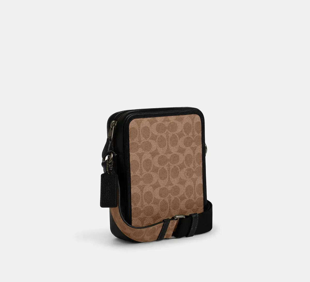 Чоловіча сумка кросбоді COACH Sullivan Crossbody Bag In Signature Canvas, Gunmetal — фото 3