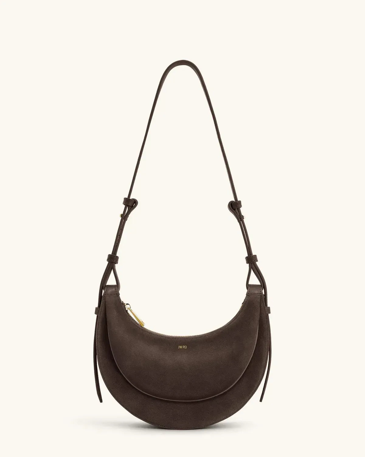 Жіноча сумка кросбоді JW PEI Sharon Faux Suede Crossbody Bag, кавова