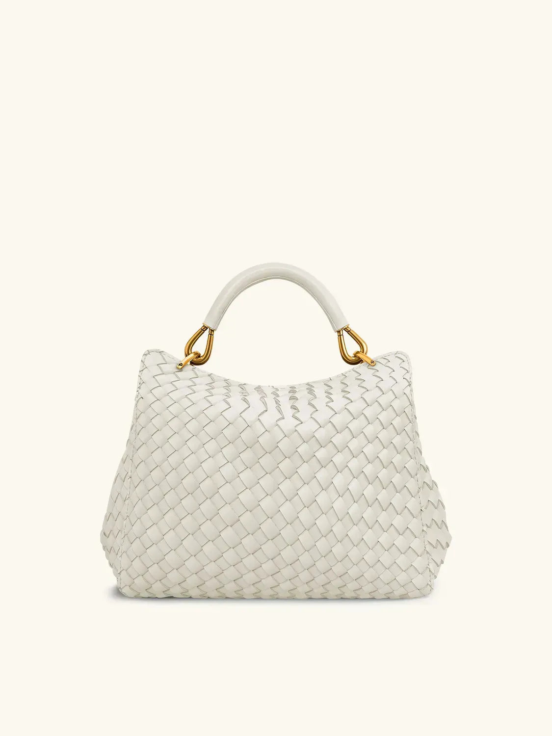 Жіноча сумка з верхньою ручкою JW PEI Lucia Classic Top Handle Woven Bag, біла — фото 3