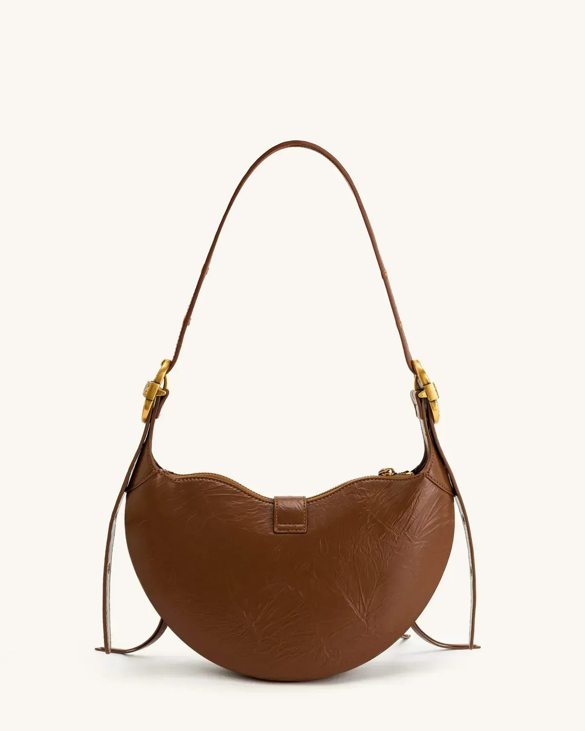 Жіноча сумка на плече JW PEI Tessa Crushed Shoulder Bag, коричнева — фото 4