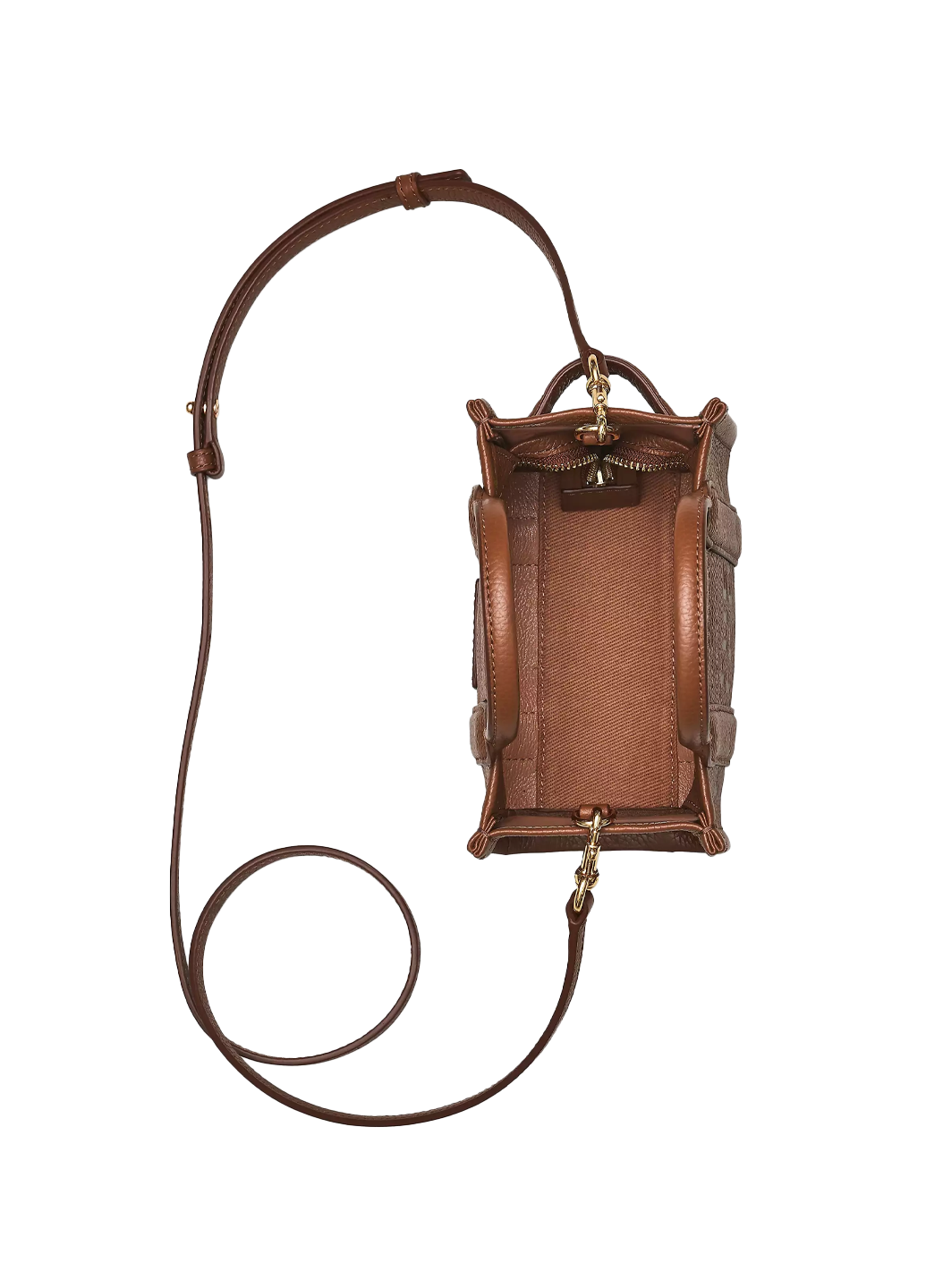 Marc Jacobs Leather Crossbody Tote Bag Brown