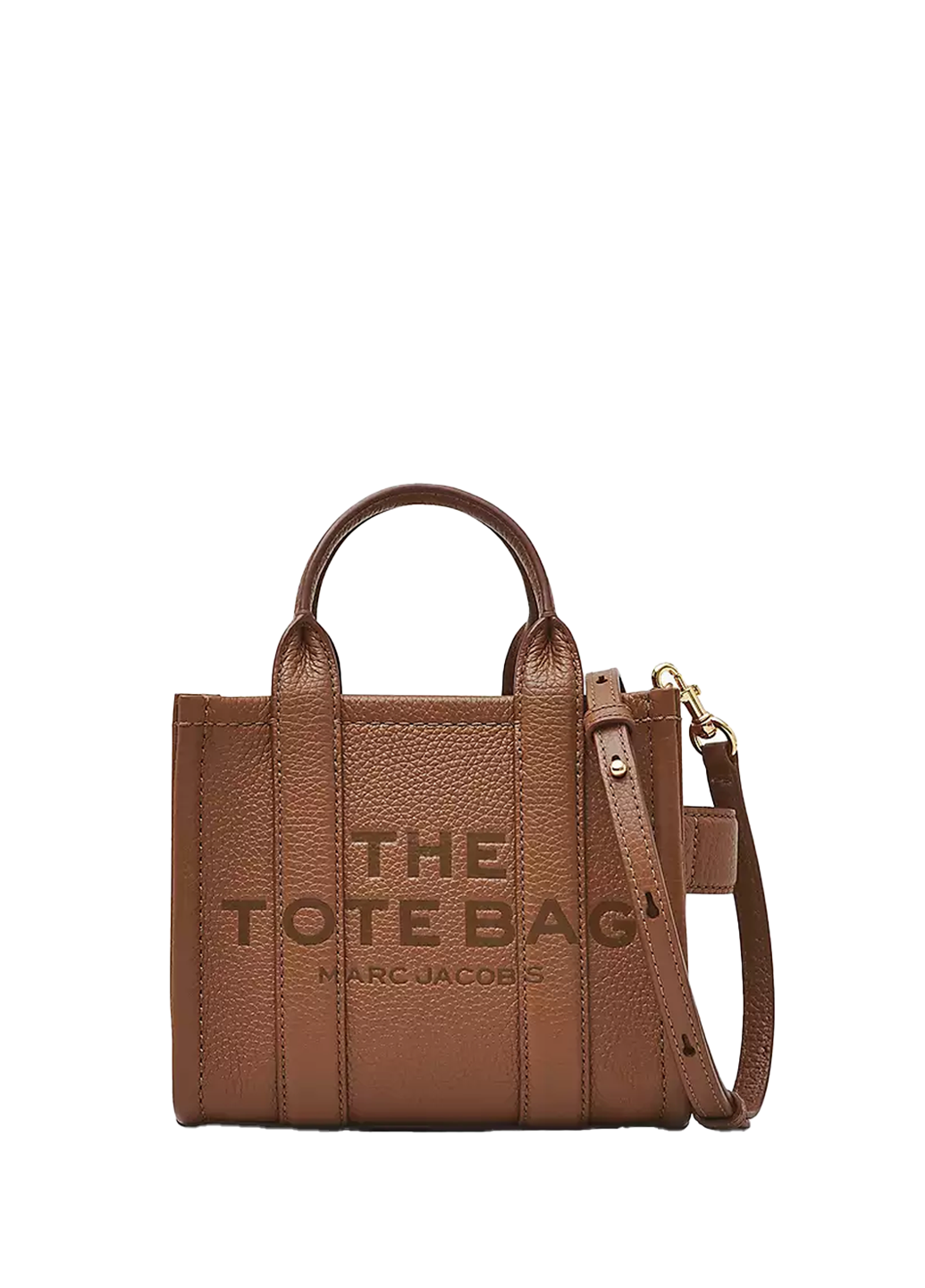 Marc Jacobs Leather Crossbody Tote Bag Brown