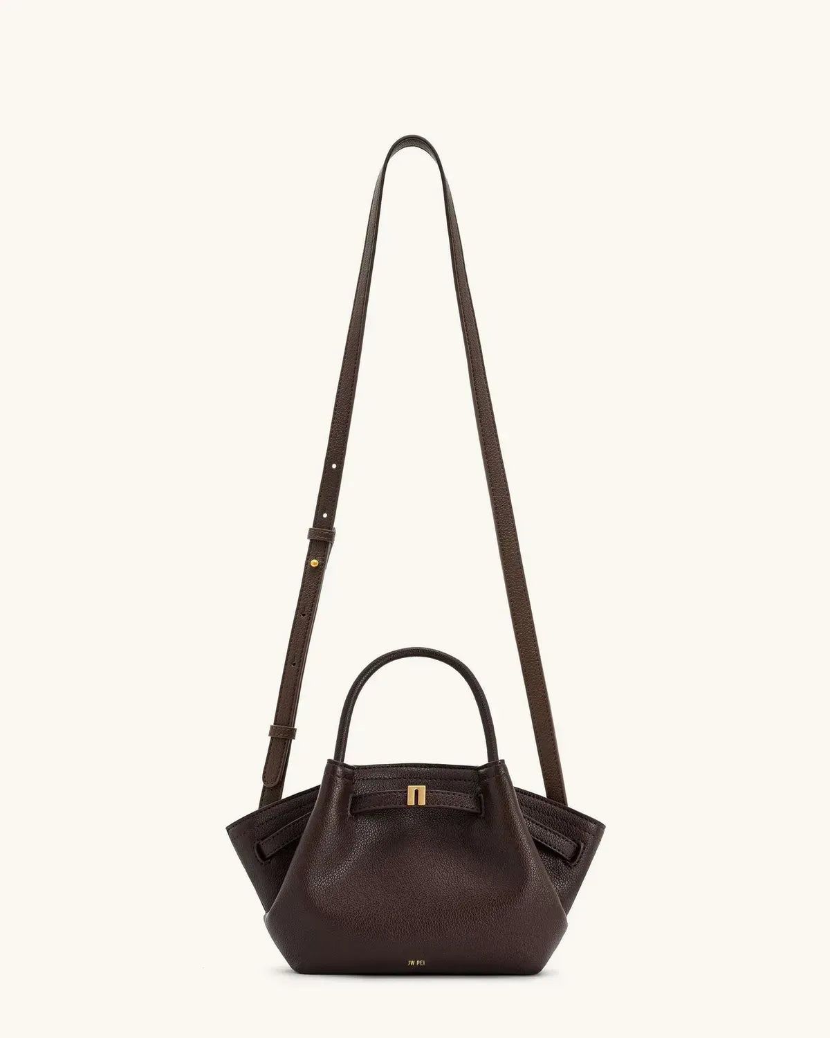 Жіноча сумка-тоут JW PEI Hana Mini Tote Bag, темно-коричнева — фото 2