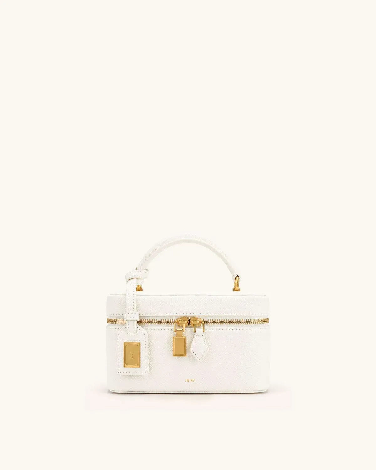 Жіноча сумка з верхньою ручкою JW PEI Cleo Box Shape Top Handle Bag, молочна — фото 2