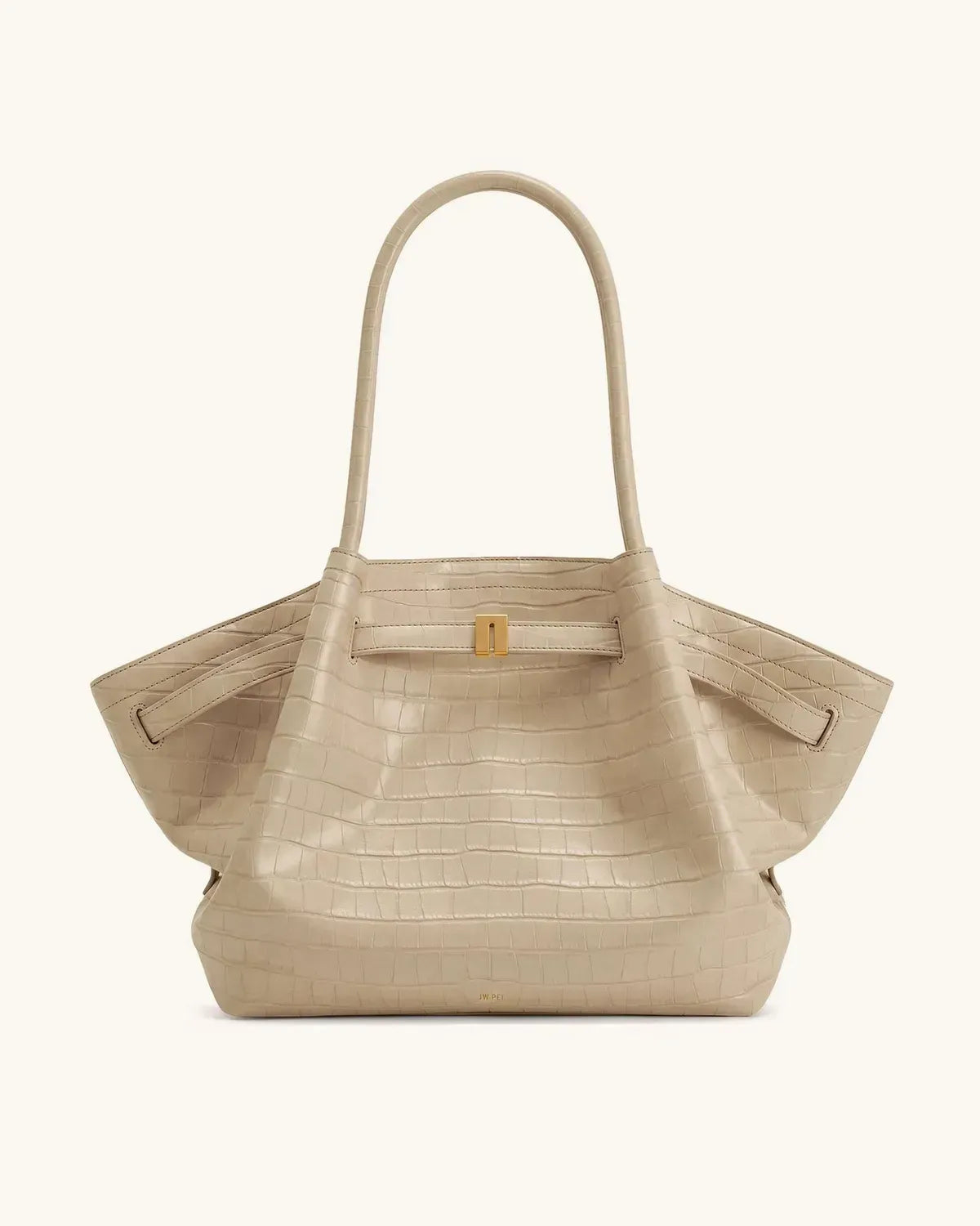 Жіноча сумка-тоут JW PEI Hana Large Tote Bag, сіра croc