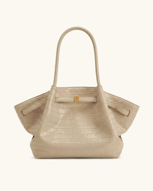 Жіноча сумка-тоут JW PEI Hana Large Tote Bag, сіра croc