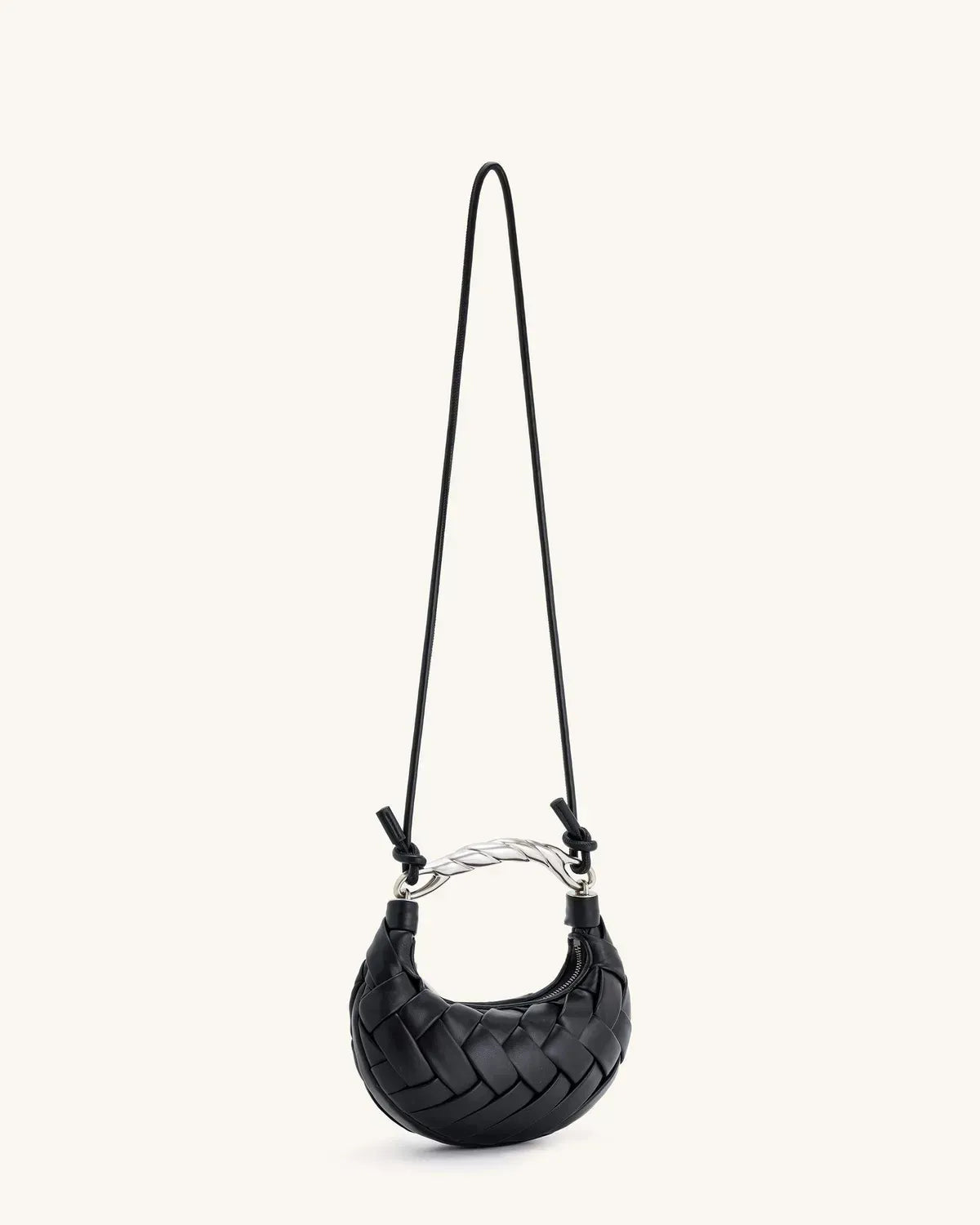 Жіноча сумка кросбоді JW PEI Orla Weave Handbag, чорна — фото 3