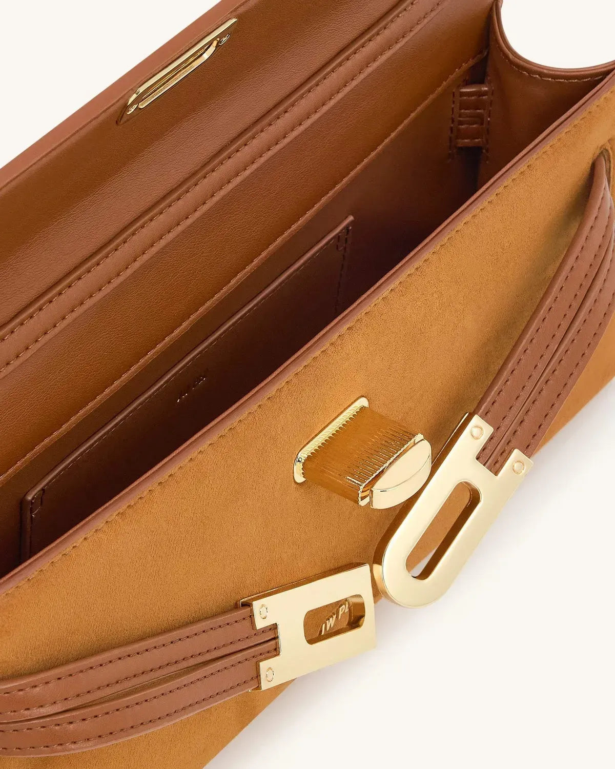 Жіноча сумка з верхньою ручкою JW PEI Bria Faux Suede Structured Top Handle Bag, коричнева — фото 9