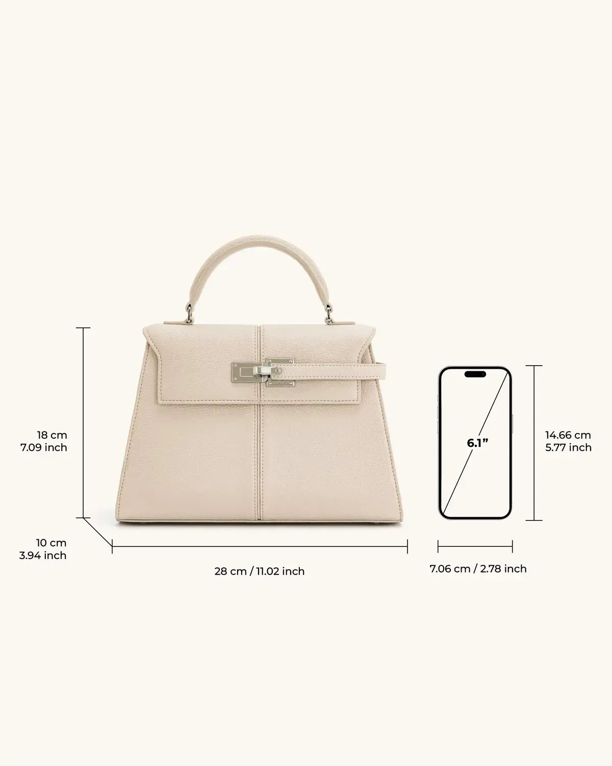 Жіноча сумка з верхньою ручкою JW PEI Elise Large Top Handle Bag, біла