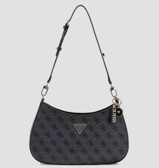 Жіноча сумка GUESS Noelle II Top Zip Shoulder Bag Темно-сіра (HWBG9672180-CLO)