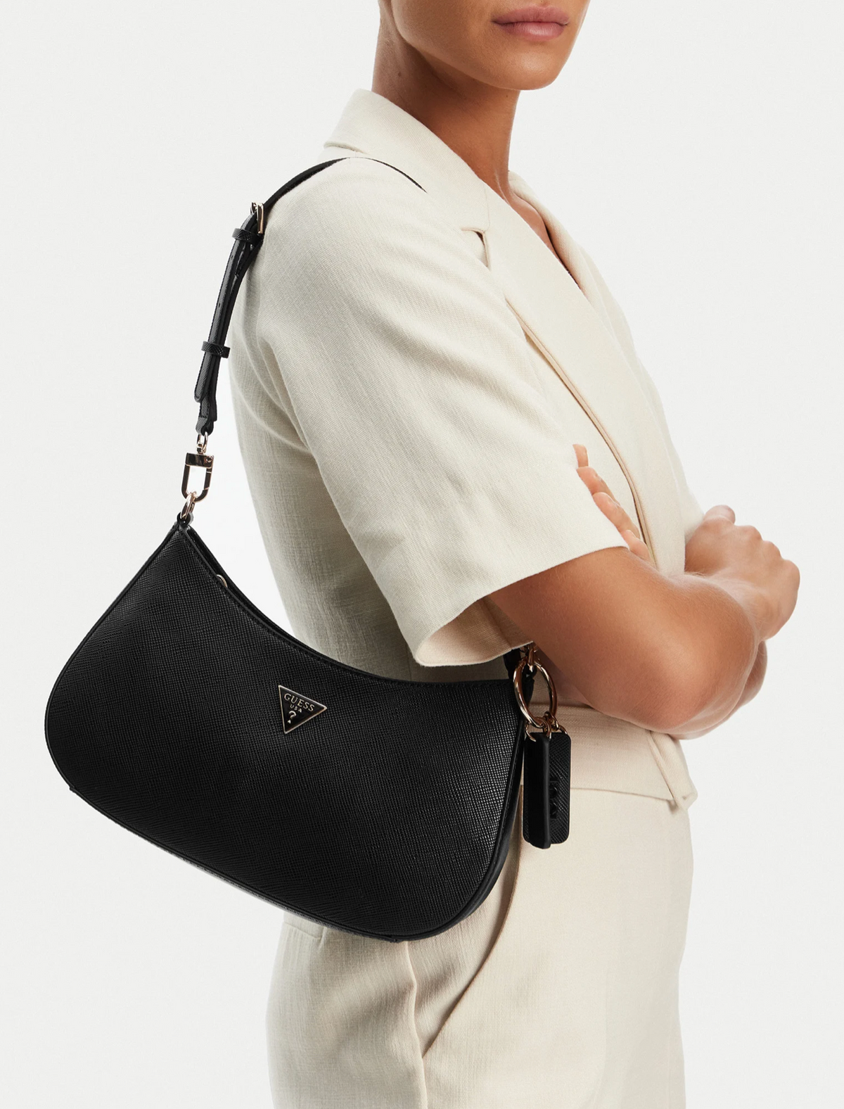 Сумка жіноча GUESS Noelle II Top Zip Shoulder Bag Чорна