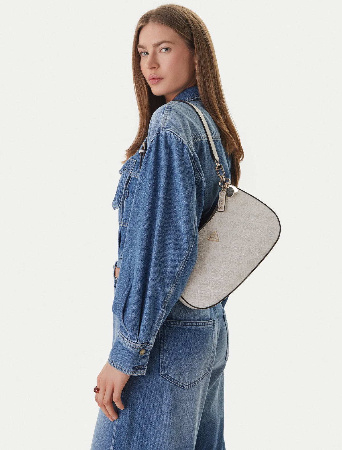 Сумка жіноча GUESS Noelle II Top Zip Shoulder Bag Бежева