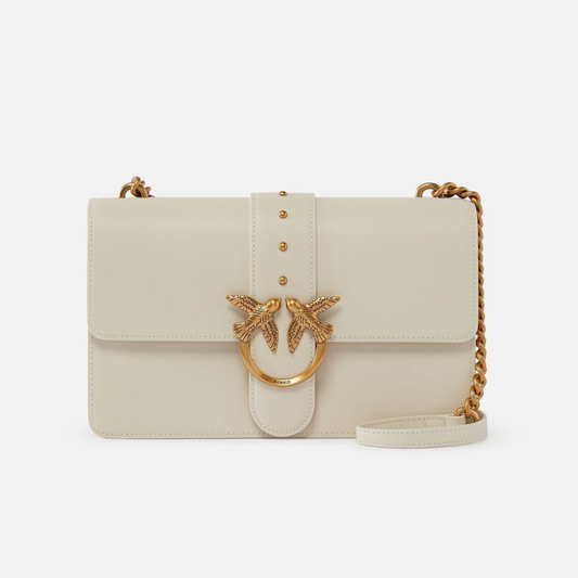 Сумка жіноча Pinko Love Bag One Simply Medium Bag in Leather White