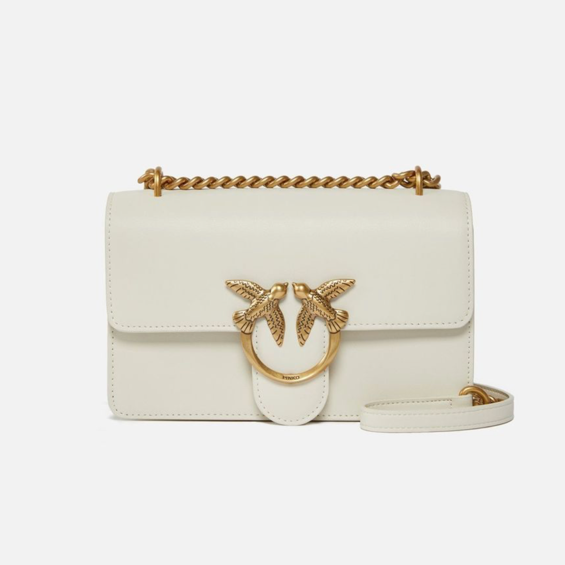 PINKO Love One Simply small shoulder bag Love сумка жіноча біла