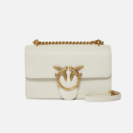 PINKO Love One Simply small shoulder bag Love сумка жіноча біла