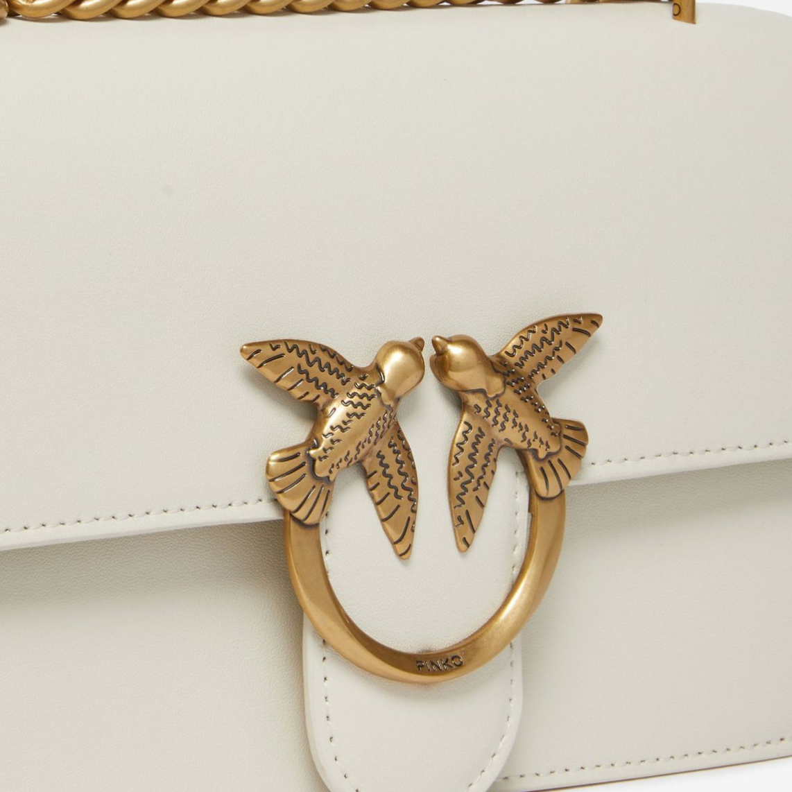 PINKO Love One Simply small shoulder bag Love сумка жіноча біла