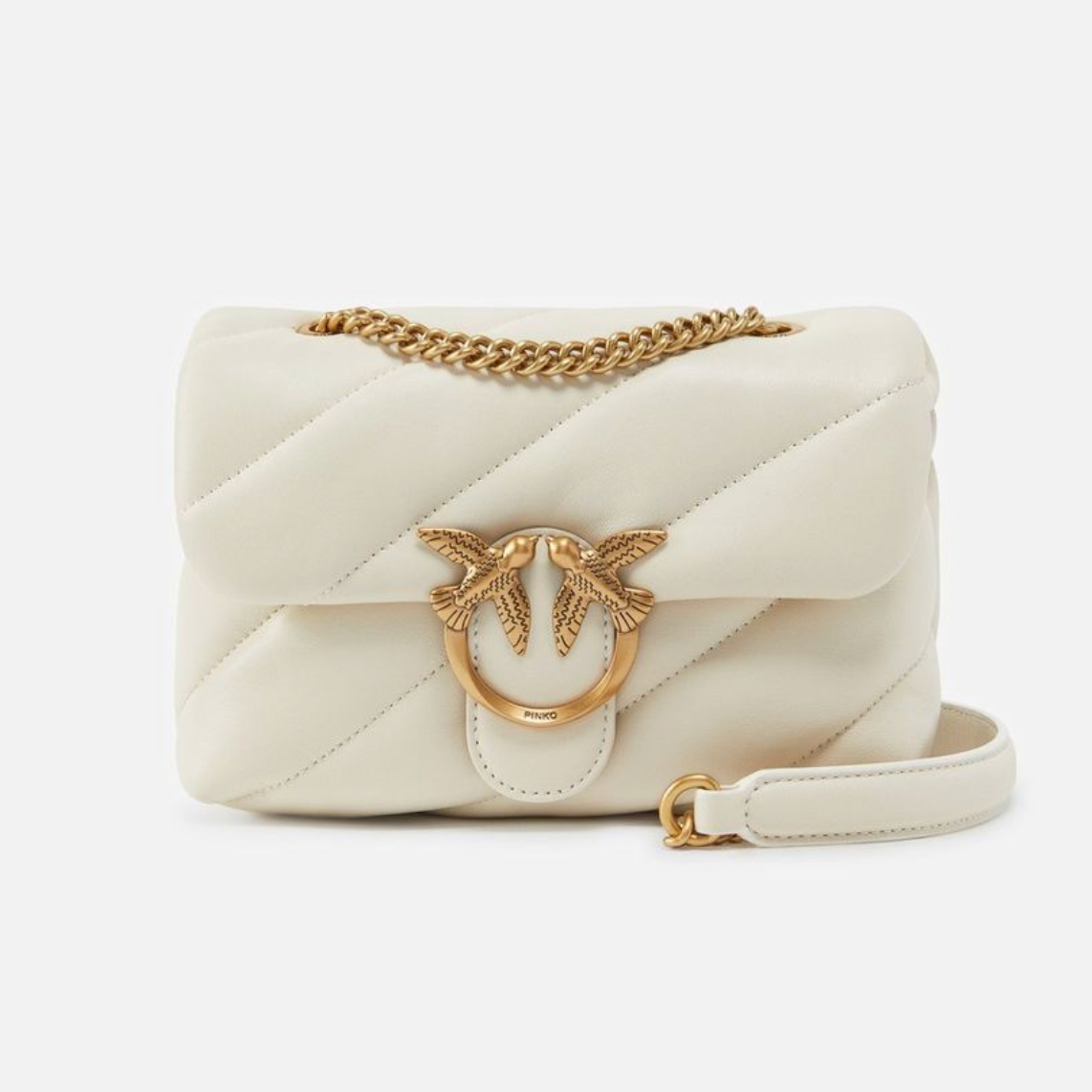 PINKO Small shoulder bag Love Bag Puff Maxi Quilt сумка жіноча біла
