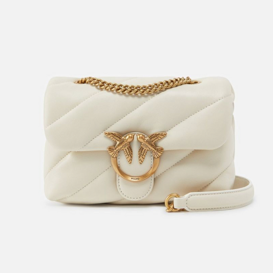 PINKO Small shoulder bag Love Bag Puff Maxi Quilt сумка жіноча біла