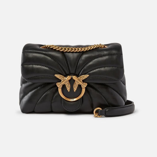 PINKO Love Bag Puff Butterfly mini Nappa Leather сумка жіноча чорна