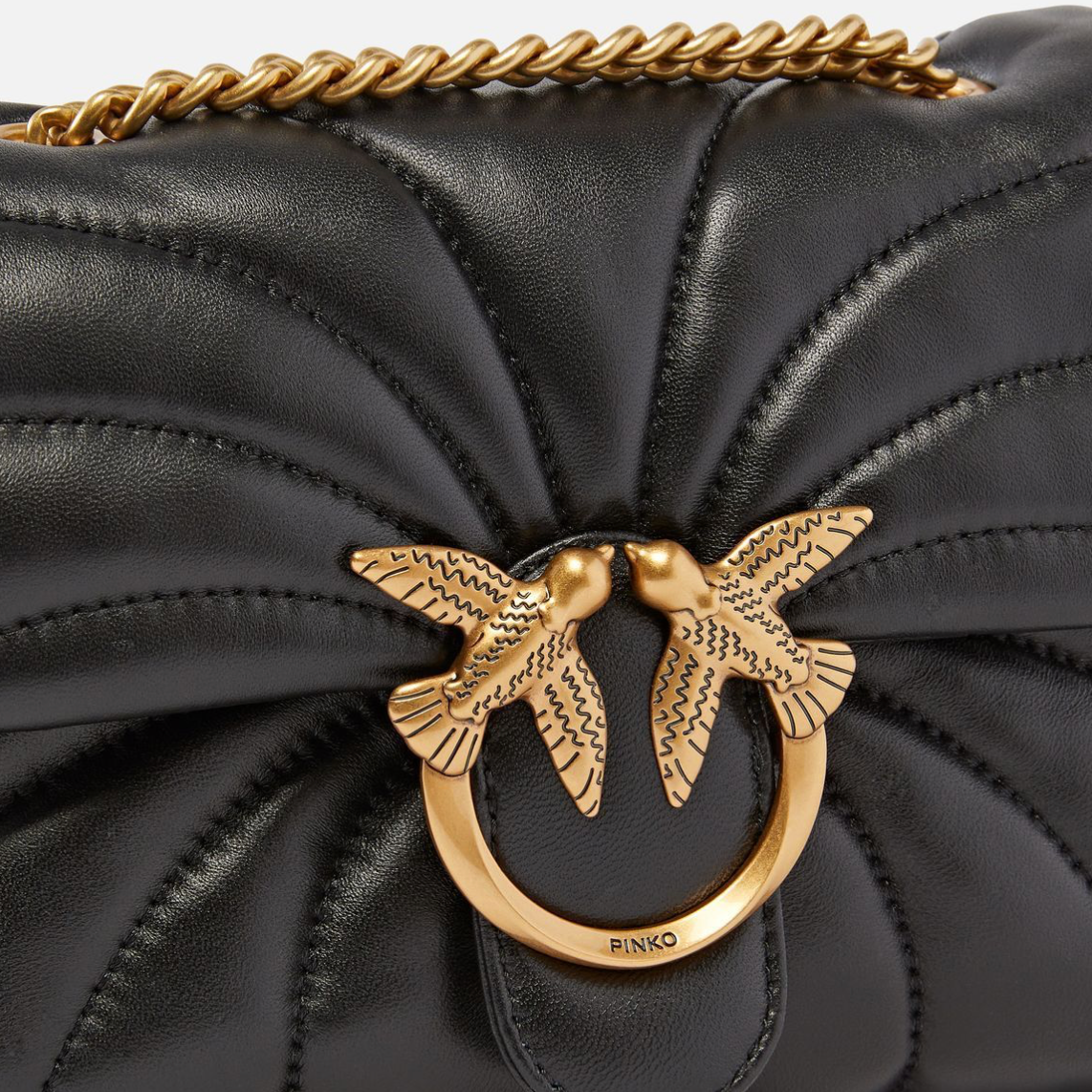 PINKO Love Bag Puff Butterfly mini Nappa Leather сумка жіноча чорна