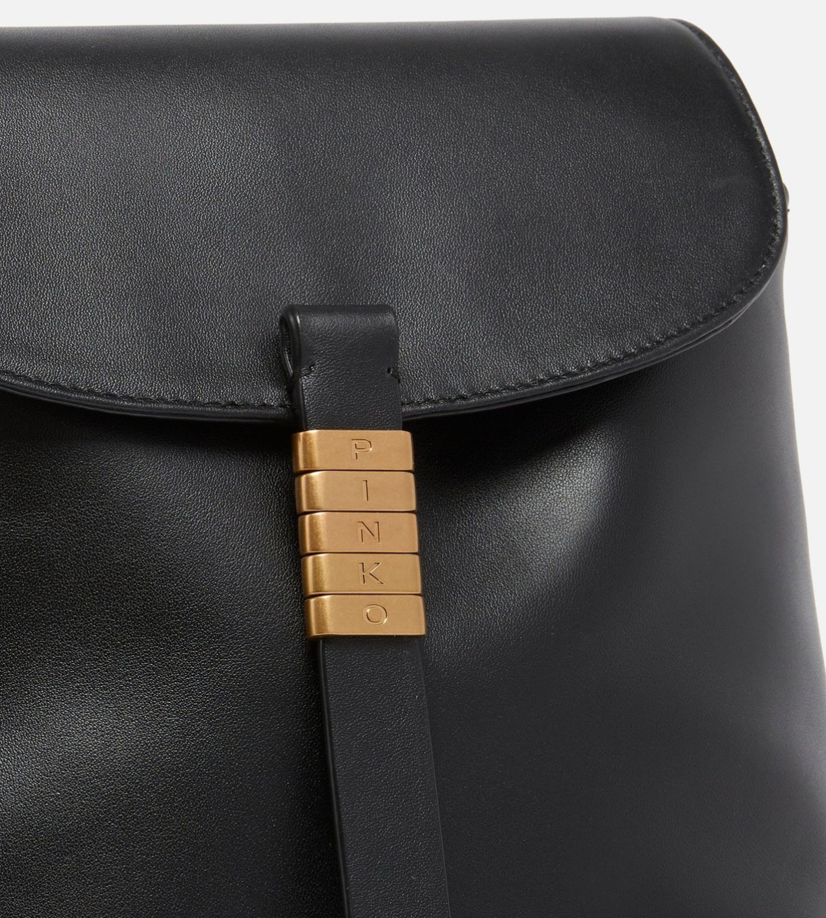 PINKO Medium Saddle Backpack in leather жіночий шкіряний рюкзак чорний