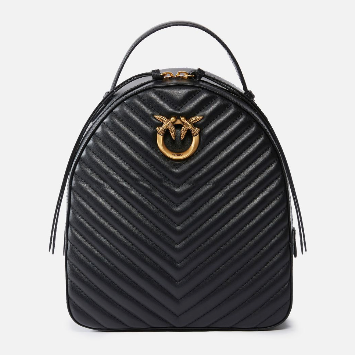 PINKO Love Backpack жіночий шкіряний рюкзак чорний