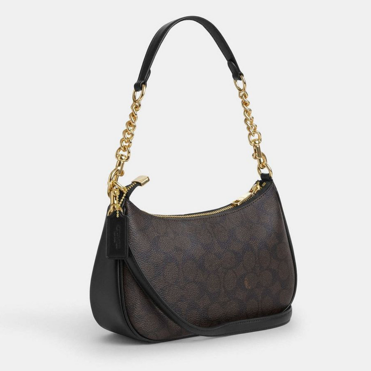 COACH Teri Shoulder Bag In Signature Canvas Black сумка жіноча