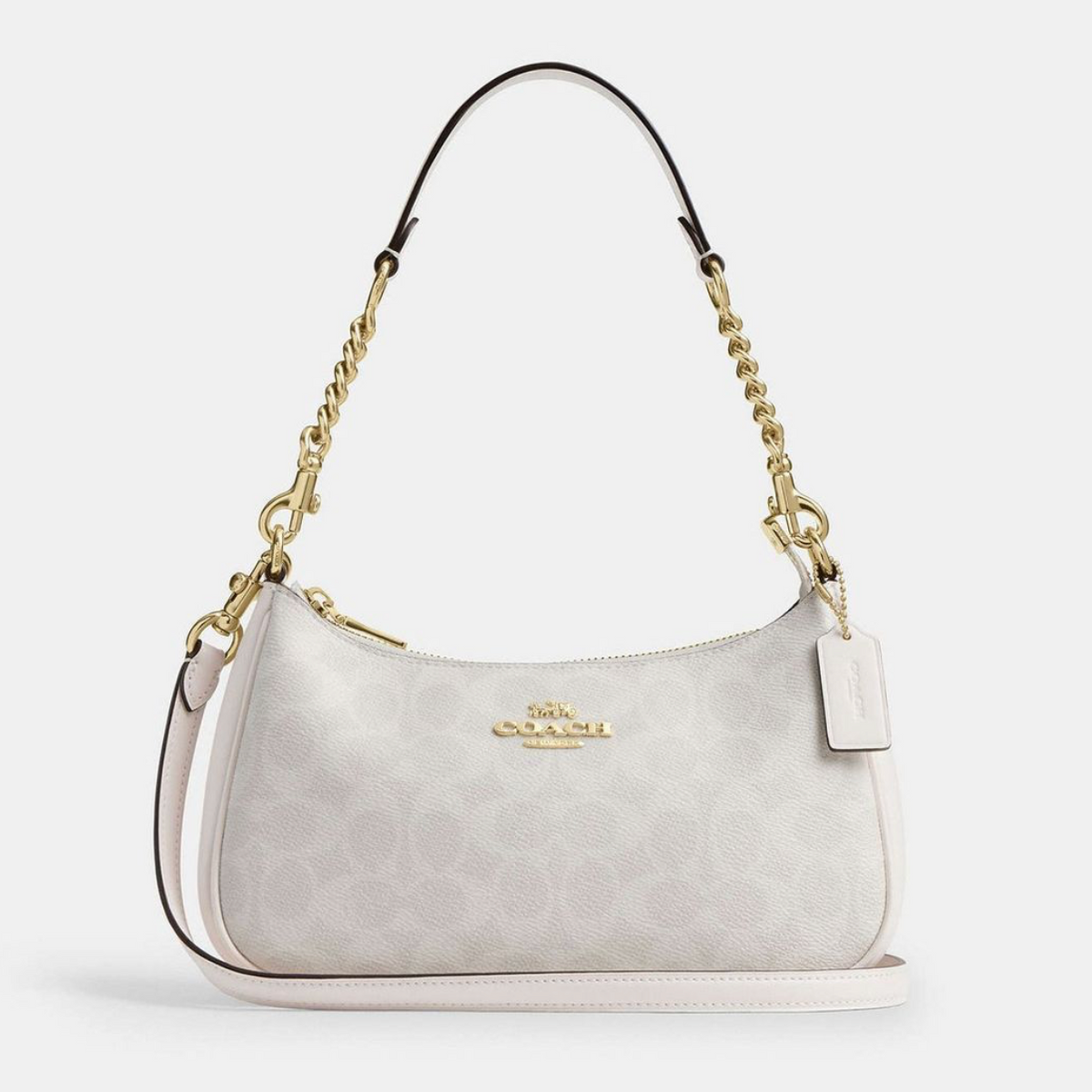 COACH Teri Shoulder Bag In Signature Canvas White сумка жіноча
