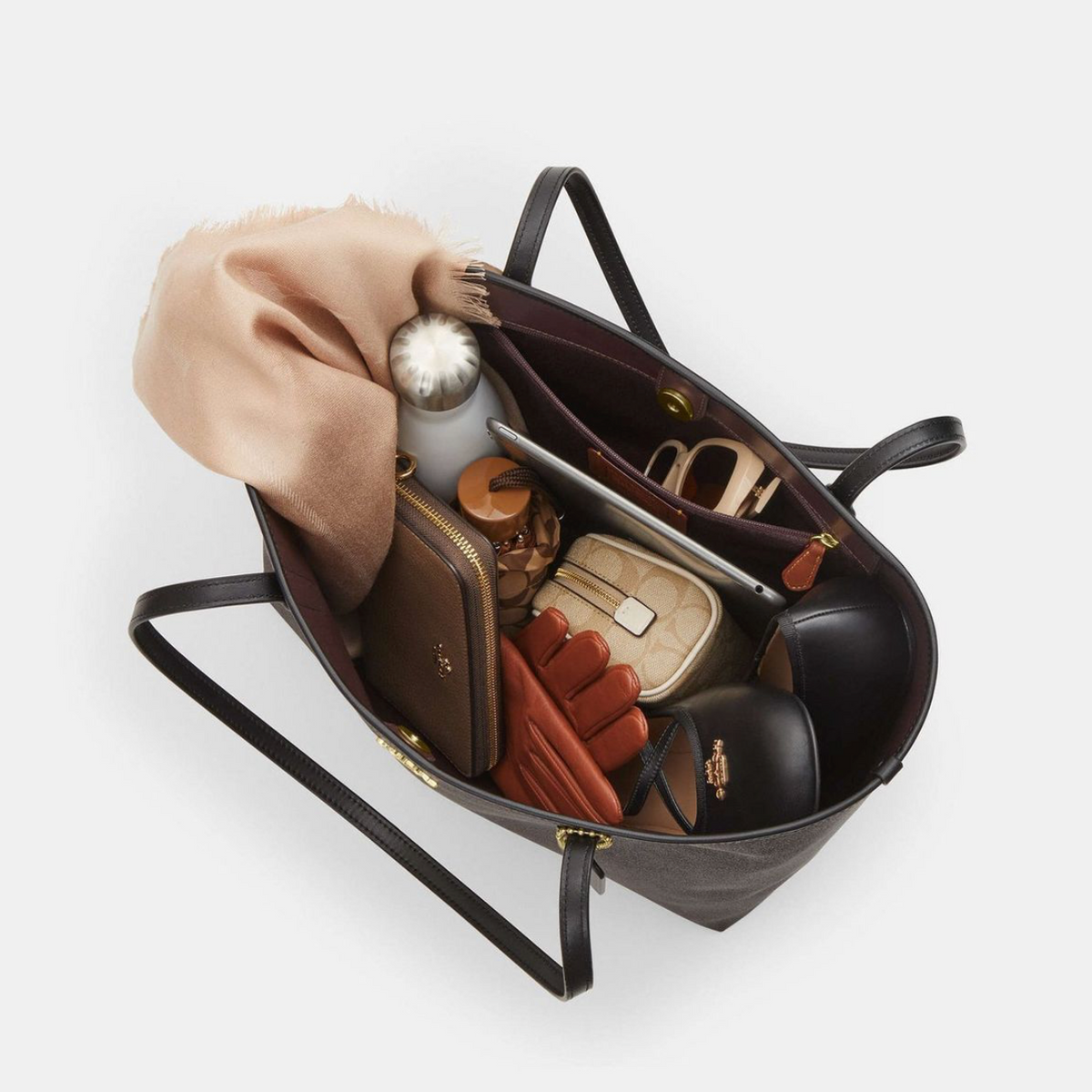 COACH City Tote Bag In Signature Canvas Black сумка жіноча