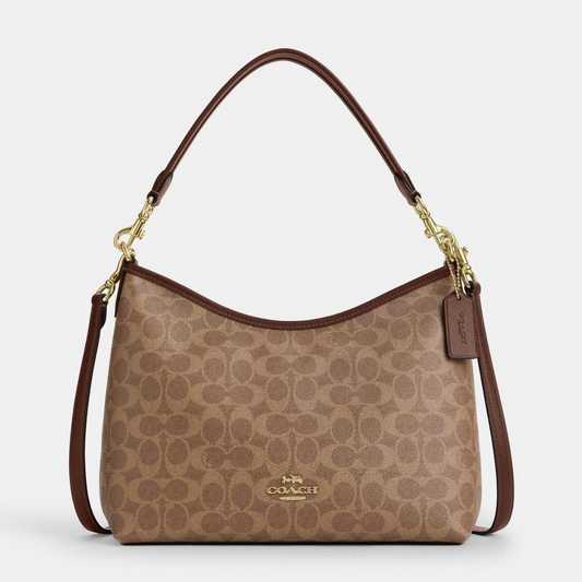 COACH Laurel Shoulder Bag In Signature Canvas Brown сумка жіноча