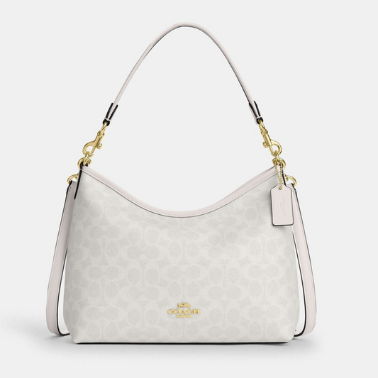 COACH Laurel Shoulder Bag In Signature Canvas White сумка жіноча