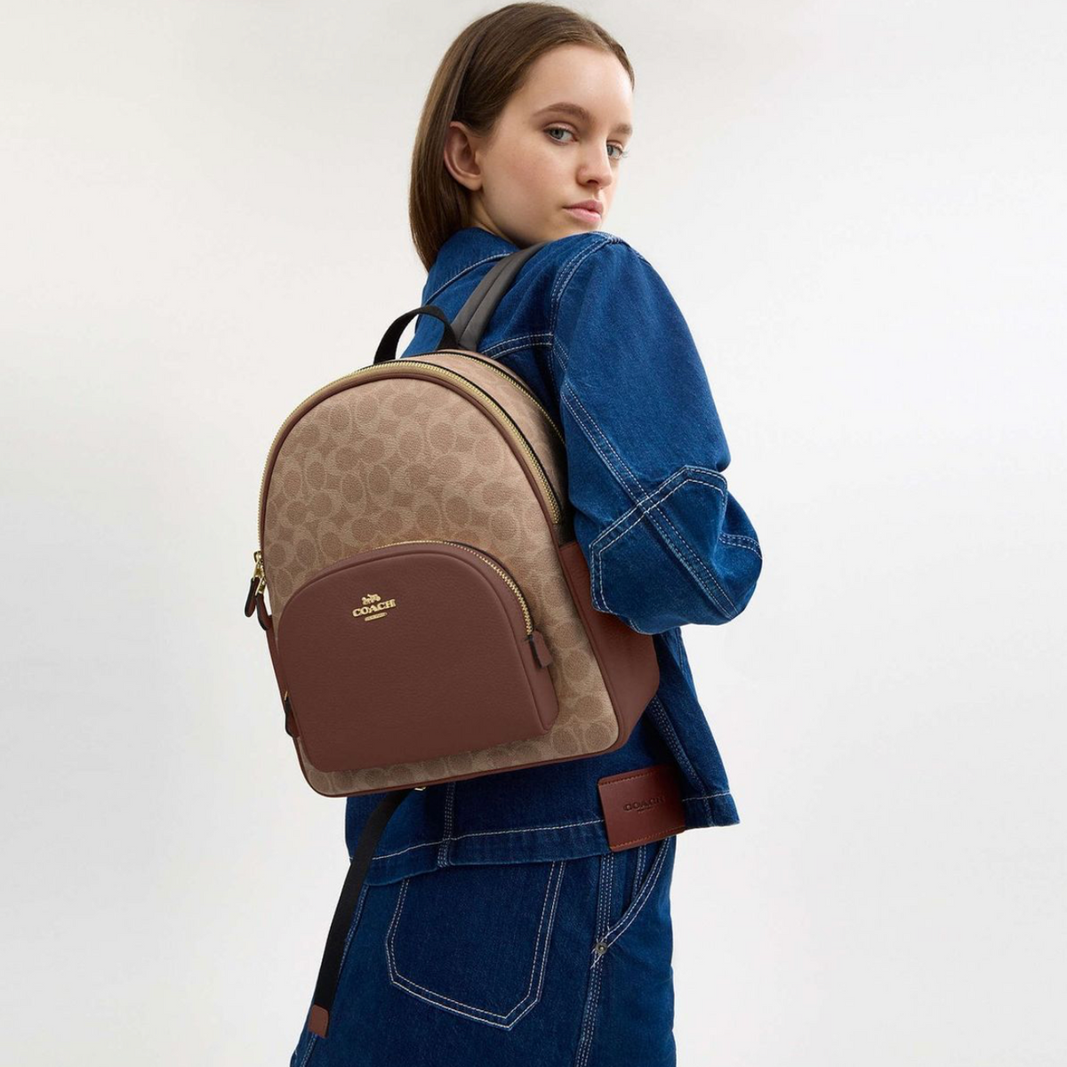 COACH Court Backpack In Signature Canvas рюкзак жіночий