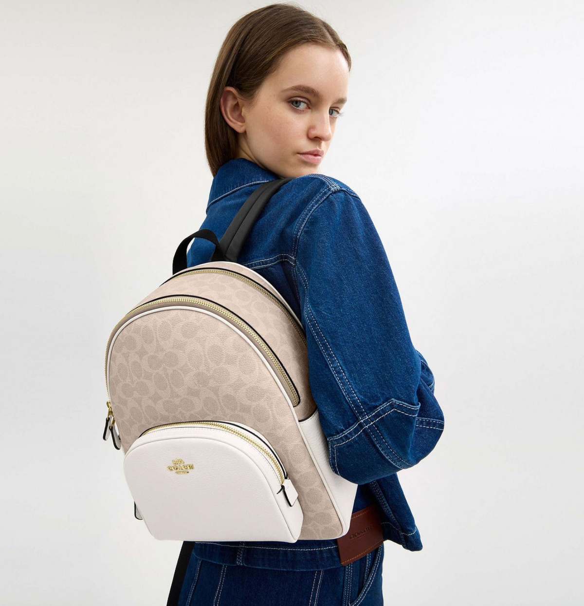 COACH Court Backpack In Signature Canvas рюкзак жіночий