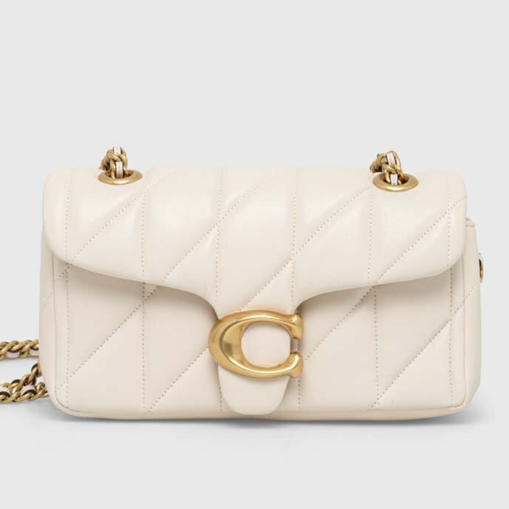 COACH Tabby Shoulder Bag 20 With Pillow Quilting White сумка жіноча