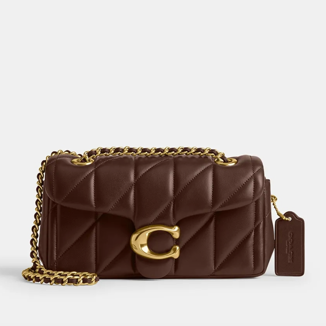 COACH Tabby Shoulder Bag 20 With Pillow Quilting Brown сумка жіноча