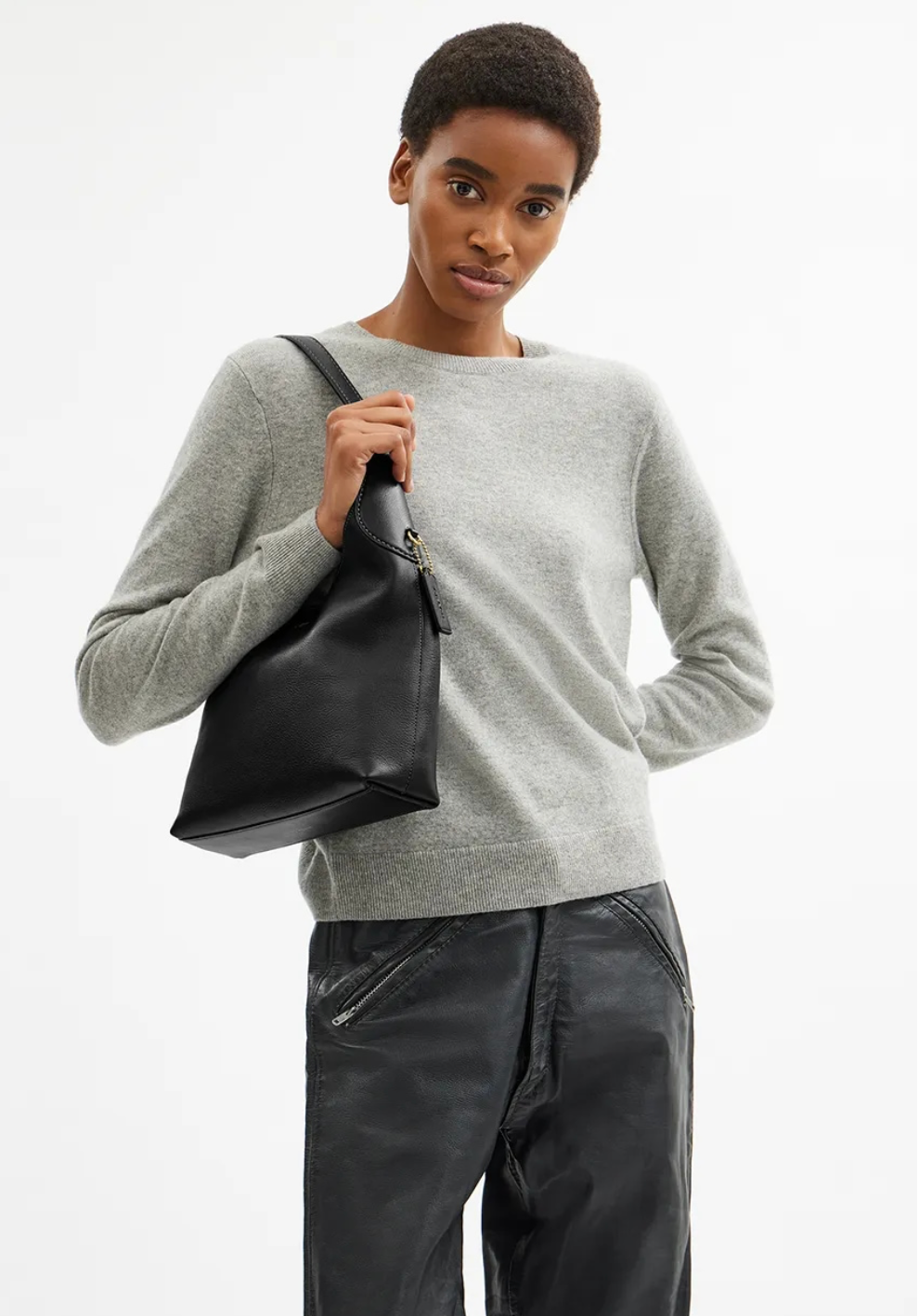 COACH Brooklyn Shoulder Bag 28 Black сумка жіноча